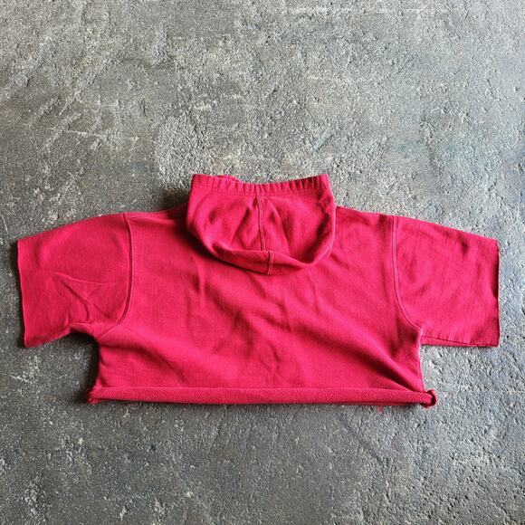 Washington State Cougars WSU Cropped Hoodie Sweatshirt Womens XL Red Adidas Gym - Picture 4 of 9